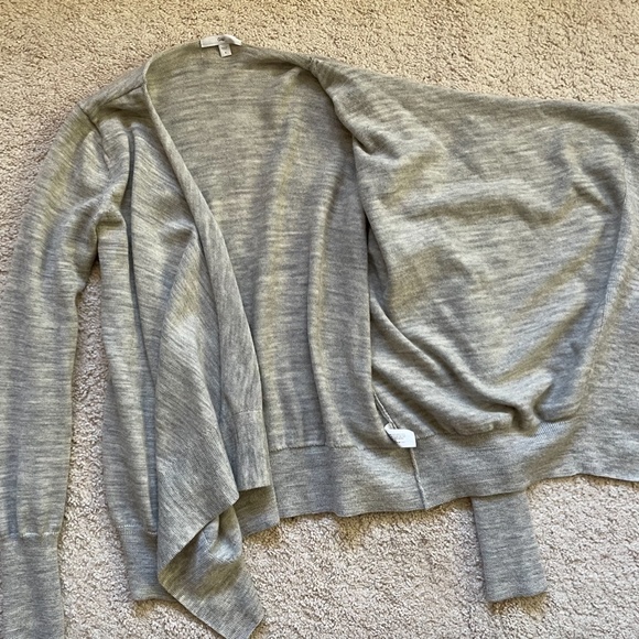 GAP Gray WOOL OPEN Front MACHINE WASH Long Sleeve S SMALL Cardigan Sweater - Picture 3 of 6